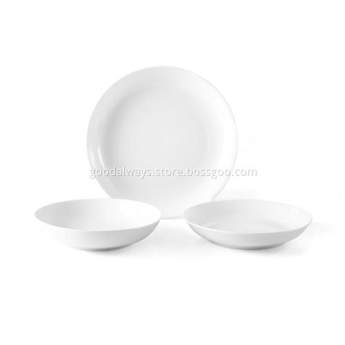 18PC Hotel White Dinnerware Set